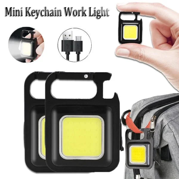 COB RECHARGEABLE KEYCHAIN LIGHT (BLACK)