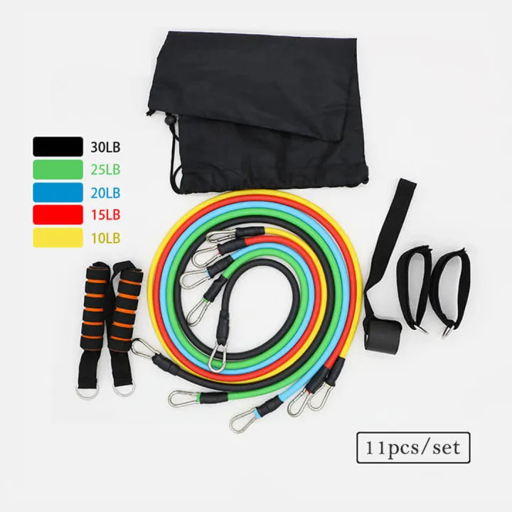 PORTABLE RESISTANCE BANDS WITH HANDLES, RESISTANCE TUBES